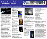 poster with title " 	 Is Earth Doomed To A Catastrophic Collision?"